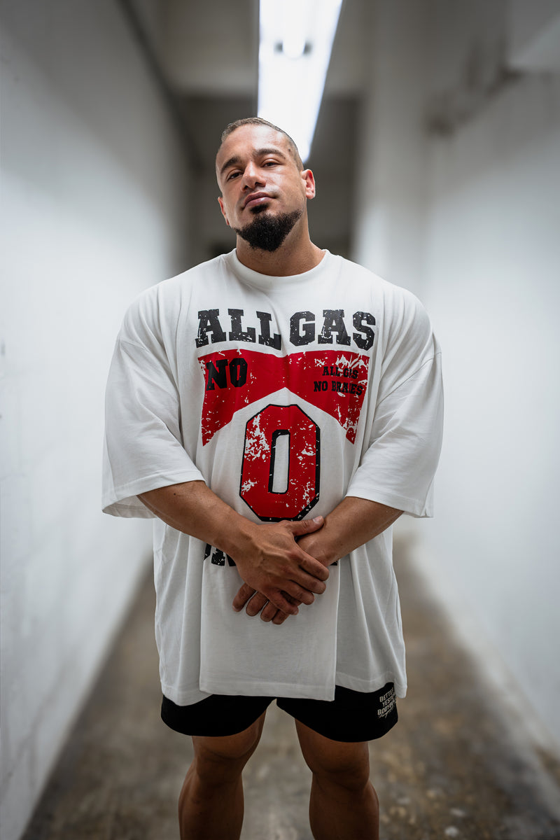 All Gas No Brakes Marlboro Oversized Shirt – White