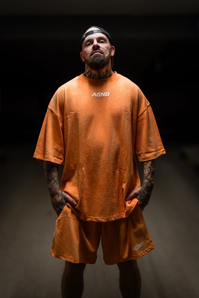 Acid Washed Oversized T-Shirt – Orange