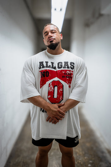 All Gas No Brakes Marlboro Oversized Shirt – White