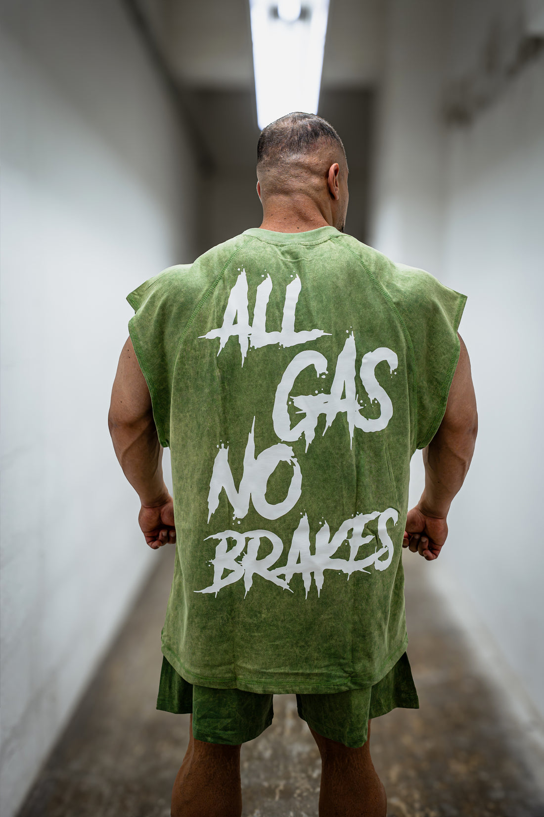 Acid Washed Oversized Tank Top – Green