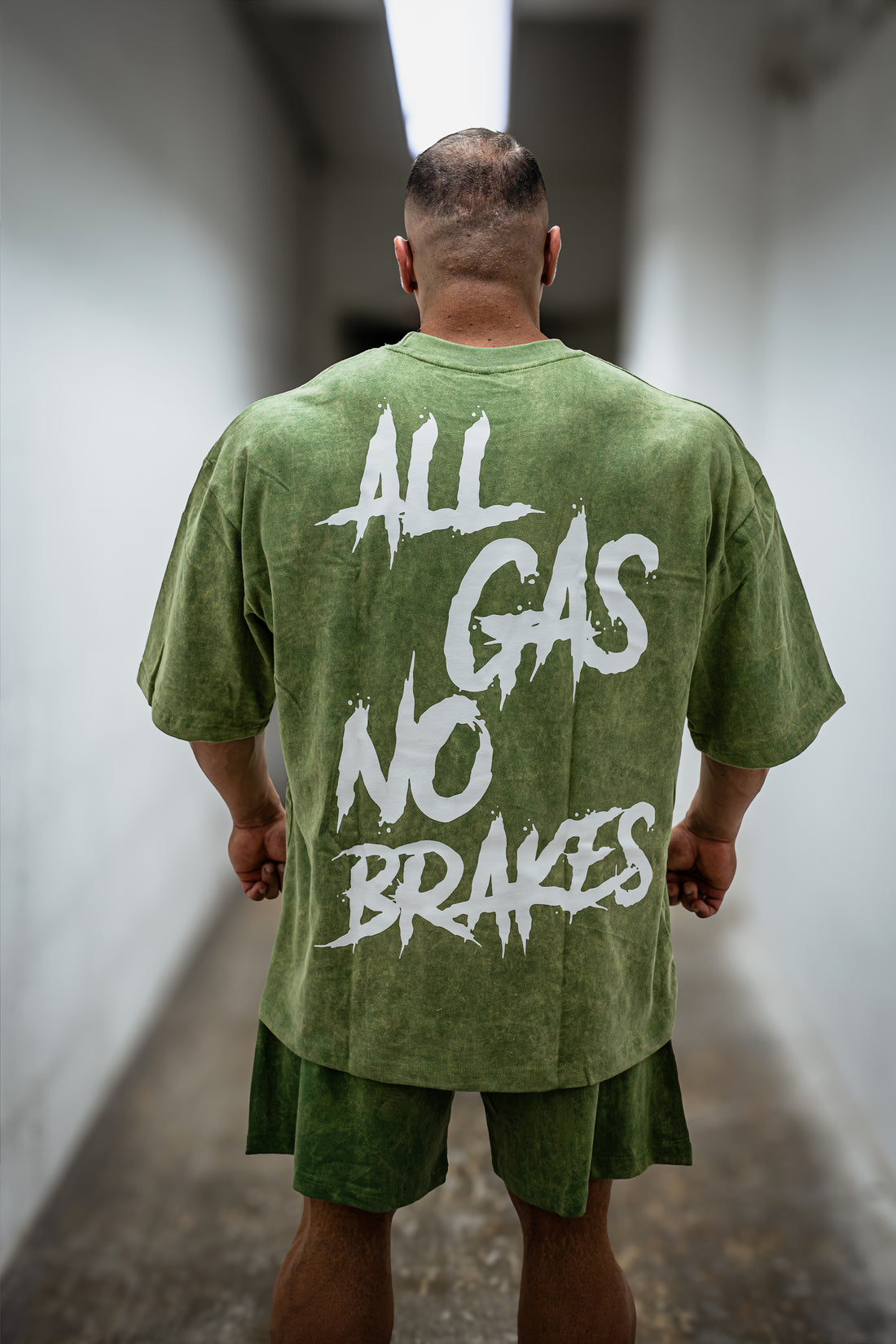 Acid Washed Oversized T-Shirt – Green